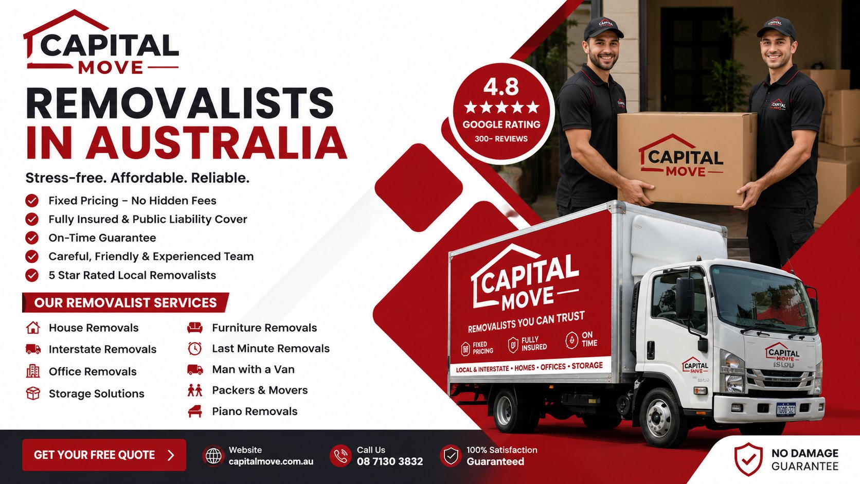 Capital Move Perth removalists — professional movers with truck