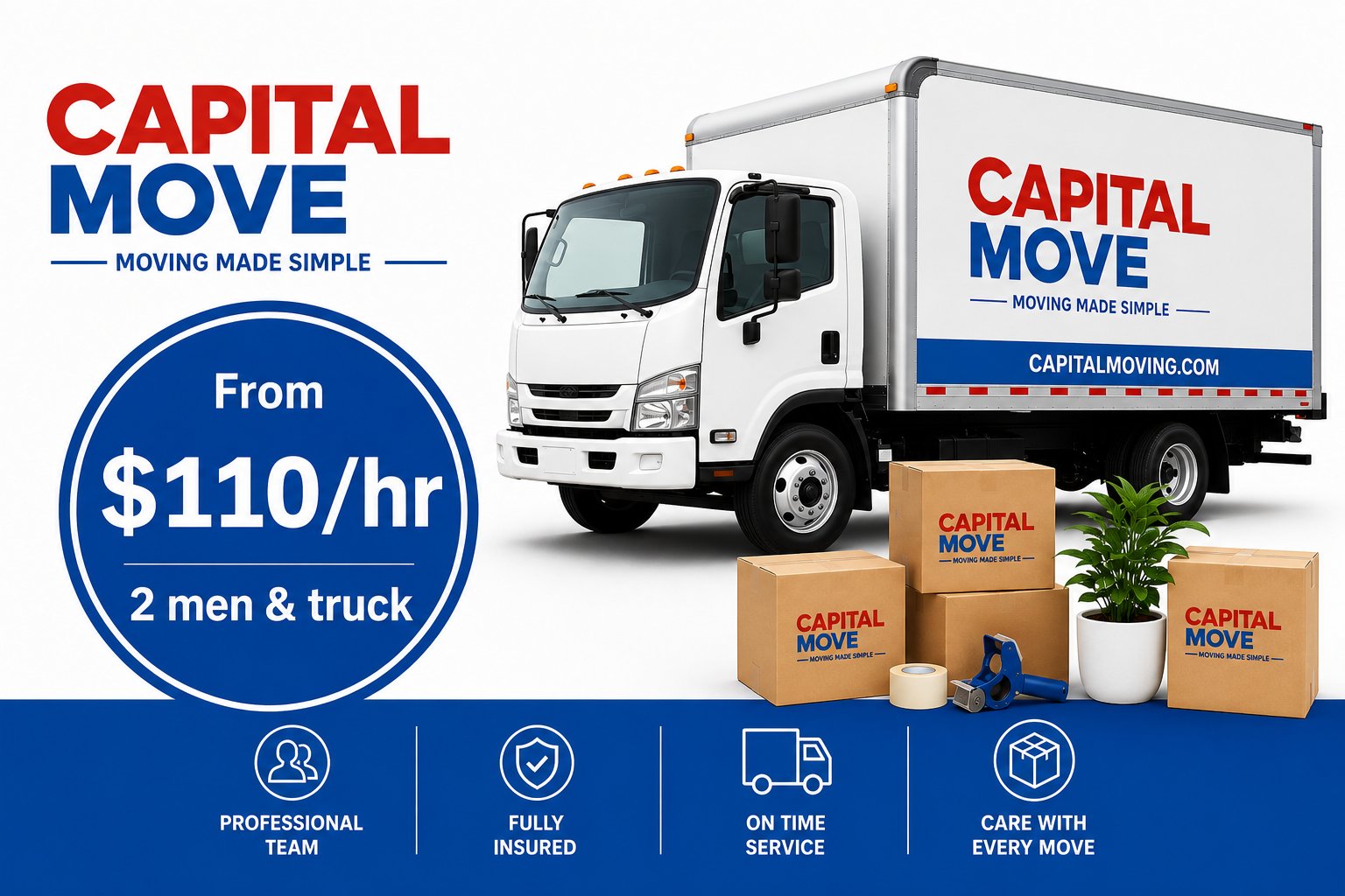Capital Move — from $110/hr, 2 men and truck